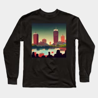 Boston | Comics Style Long Sleeve T-Shirt